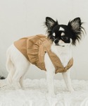 犬 服 プリーツショルダーワンピース (セット)の詳細画像2