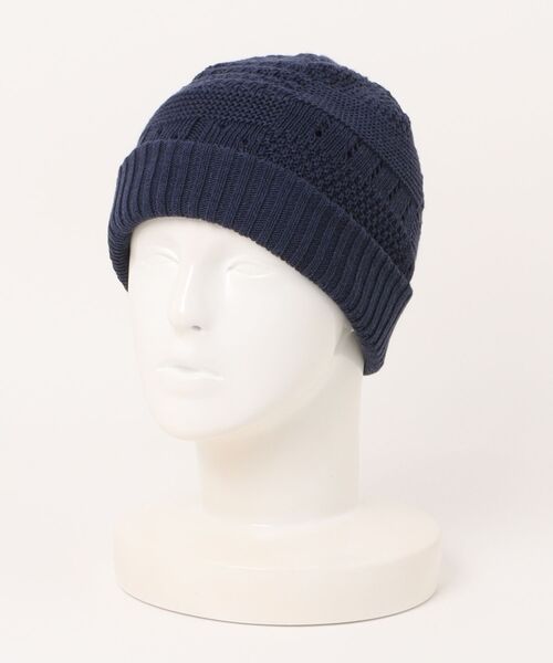 ニット帽　白 ショートワッチ ロールキャップ ニット帽 浅め リブ編み 白