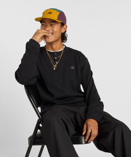 サーマル ロンＴ ニット ワッフル ナショナルブランド NB カジュアル New Balance tシャツ Numeric ワッフルニットロングスリーブT