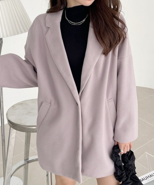 TREOVER チェスターコート FREE ラベンダー レディース : ZOZOTOWN