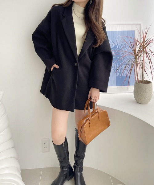 美品　LAGUNAMOON ラベンダー チェスターコート　46000円 LAGUNAMOON（ラグナムーン） ステンカラーコート コート 「REVIVAL