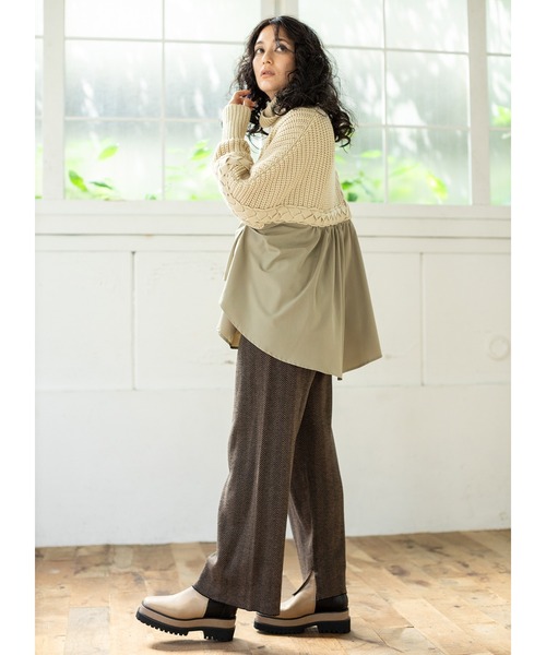 「OSMOSIS」 タートルネックニット ONE SIZE ブラック レディース_画像3