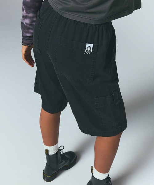 S【新作】新品 エックスガール XGIRL カーゴパンツ ハーフパンツ X-girl パンツ FADED FACE EASY HALF PANTS レディース