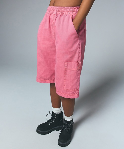 X-girl パンツ FADED FACE EASY HALF PANTS レディース