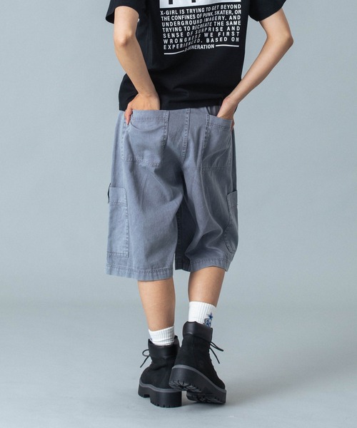 X-girl パンツ FADED FACE EASY HALF PANTS レディース