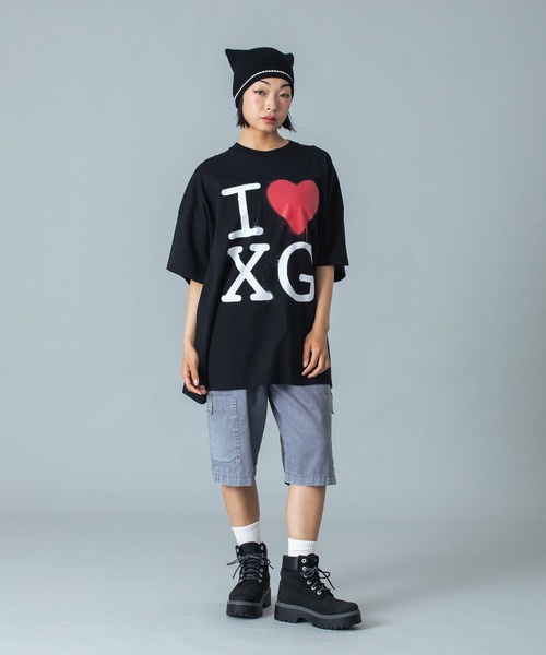 X-girl パンツ FADED FACE EASY HALF PANTS レディース
