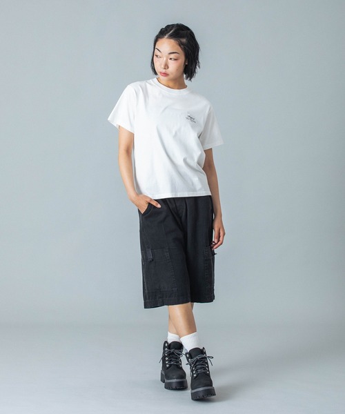 X-girl パンツ FADED FACE EASY HALF PANTS レディース