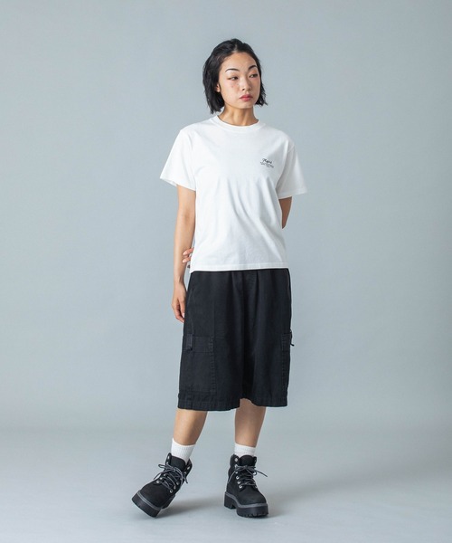 X-girl パンツ FADED FACE EASY HALF PANTS レディース