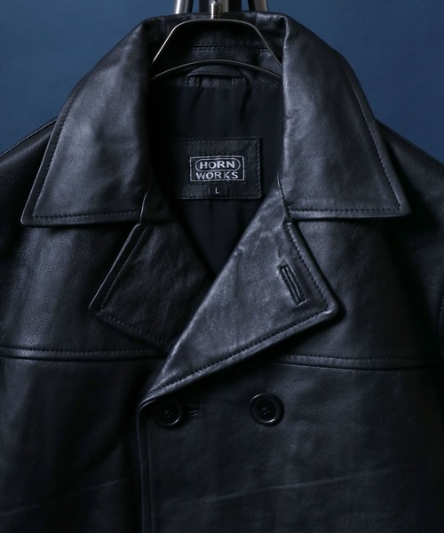 ANPAS（アンパス） pコート ピーコート Sheepskin Leather Pea Coat/羊