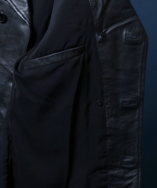 ANPAS（アンパス） pコート ピーコート Sheepskin Leather Pea Coat/羊