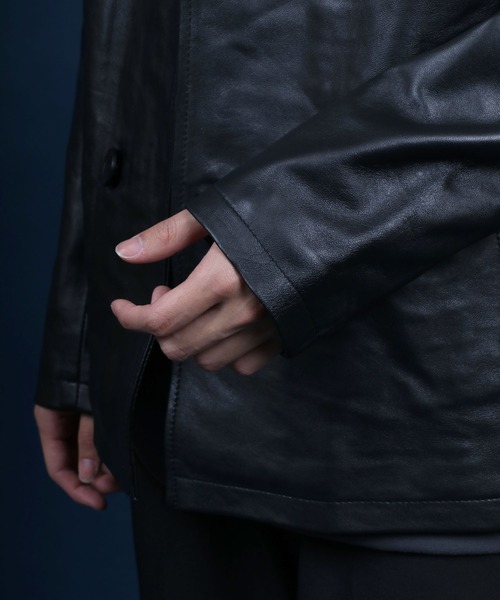 ANPAS（アンパス） pコート ピーコート Sheepskin Leather Pea Coat/羊