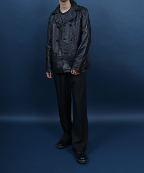 ANPAS（アンパス） pコート ピーコート Sheepskin Leather Pea Coat/羊