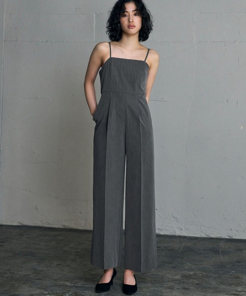 GIRL DRESS FOR NOW パンツドレス ピンストライプ オールインワン 結婚