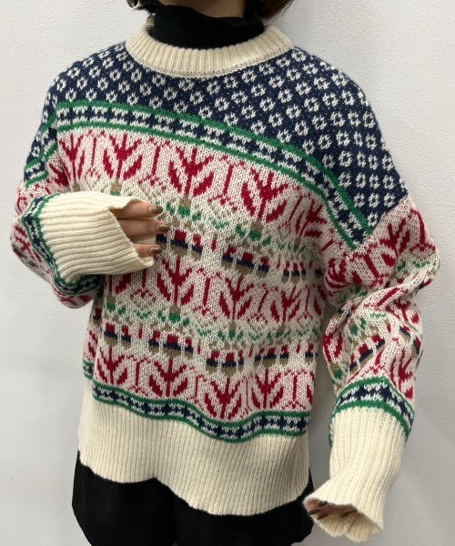 「nemne store」 長袖ニット SMALL アイボリー レディース_画像9