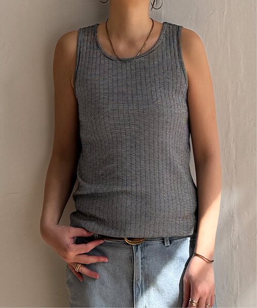 タンクトップ ノースリーブ SLEEVELESS KNIT TANK レディース sedacle girl タンクトップ ノースリーブ リンガーニットタンク