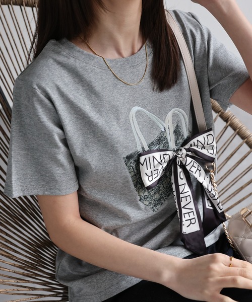 sakishimatokyo tシャツ ドッキングリボントップス/Tシャツ/半袖