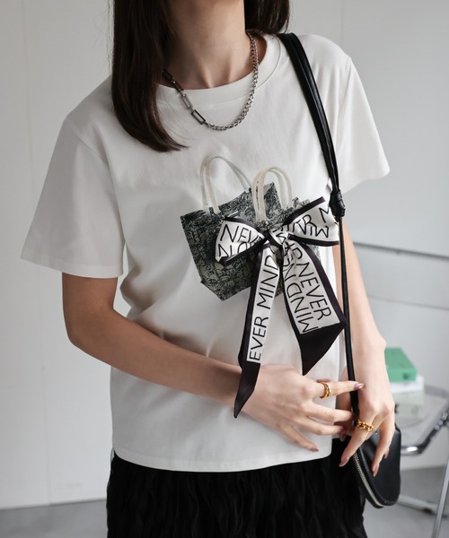 sakishimatokyo tシャツ ドッキングリボントップス/Tシャツ/半袖