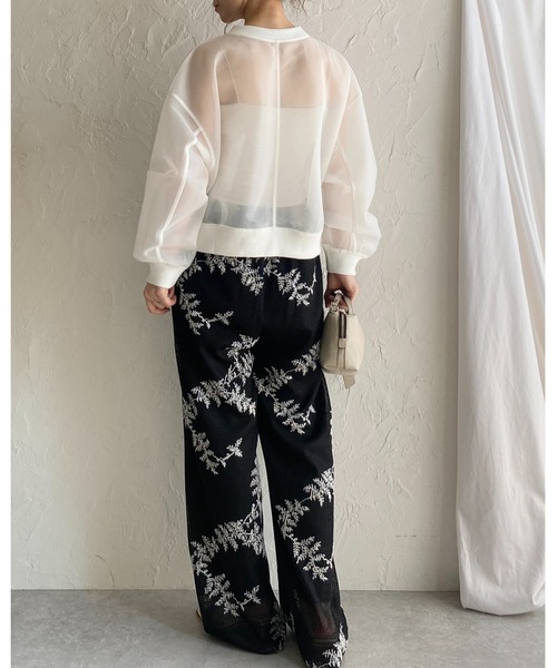 【ADORE】ノーカラー ジップアップ ウールブルゾン　M(38) セール】ノーカラー長袖ショート丈ジップアップダンボールシアー