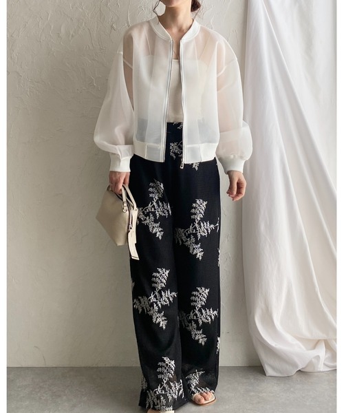 シップス　ダンボール　ショート羽織り　アウター　ノーカラー　ブラック　レディース She's Closet ブルゾン アウター ノーカラー長袖ショート丈