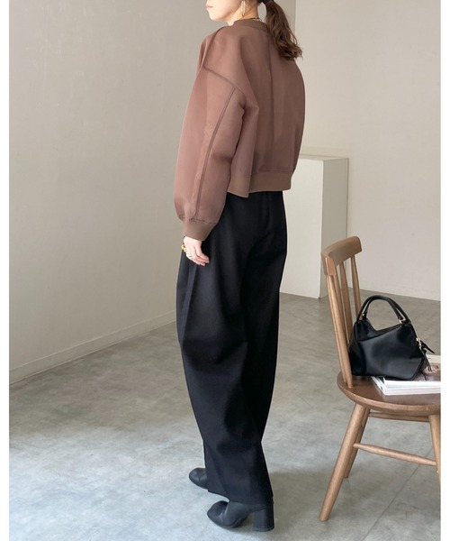 She's Closet ブルゾン アウター ノーカラー長袖ショート丈