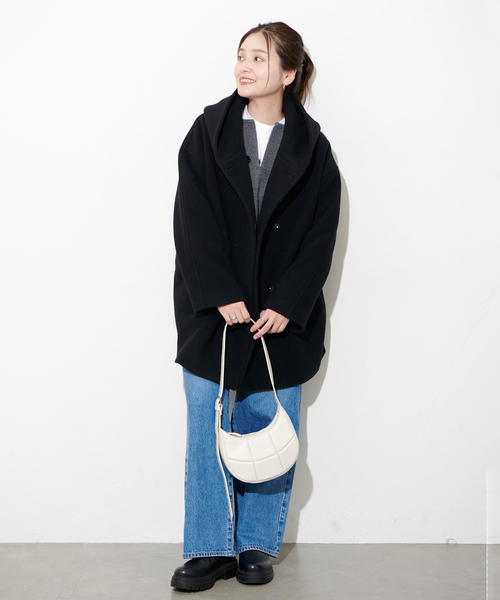 ジャーナルスタンダード コート JOURNAL STANDARD（ジャーナルスタンダード）ステンカラーコート 紺