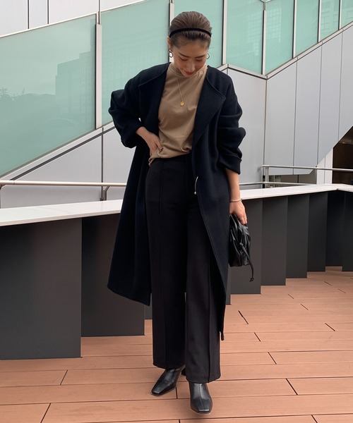 lounge dress コート　新品未使用 Loungedress 「LOUNGEDRESS」 ノーカラーコート FREE ブラウン