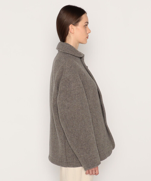 DANTON ROUND COLLAR JACKET サイズ36 Danton（ダントン） ジャケット 36 ネイビー レディース : ZOZOTOWN