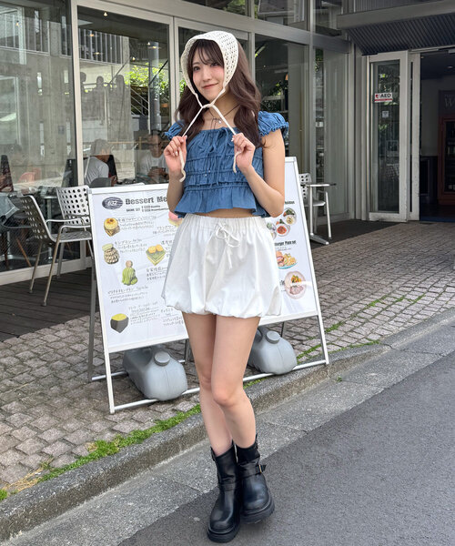 M-LINE スカート 「mline」チェック バルーンスカート