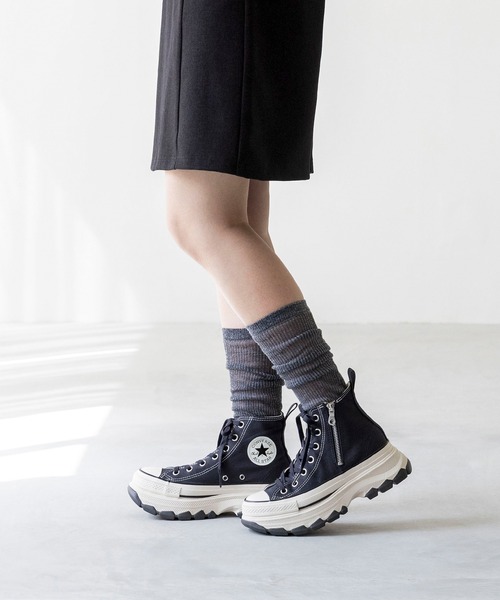 Converse 黒 ハイカット スニーカー TREKWAVE【箱付き】 CONVERSE コンバース レディース 正規品 トレックウエーブ