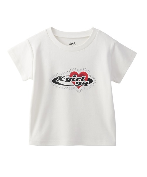 tシャツ PLANET HEART LOGO S/S BABY TEE レディース X-girl tシャツ PLANET HEART LOGO S/S BABY TEE レディース