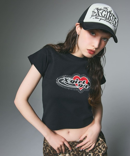 tシャツ PLANET HEART LOGO S/S BABY TEE レディース