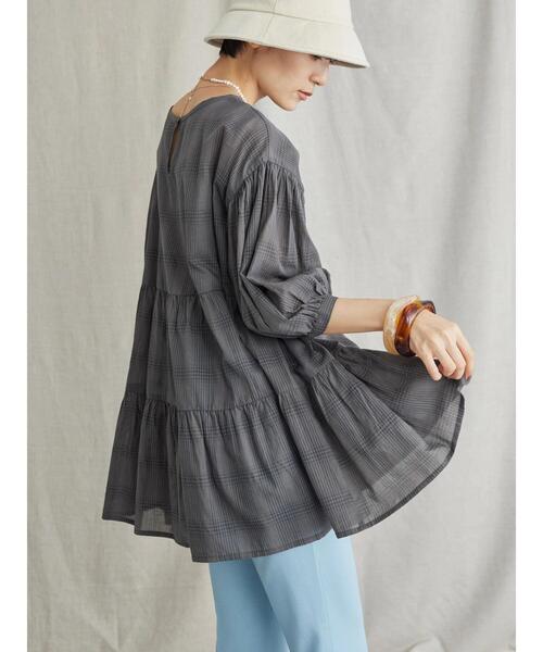 「AMERICAN HOLIC」 7分袖チュニック M ブラック レディース