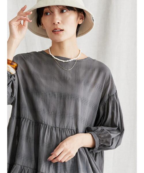 「AMERICAN HOLIC」 7分袖チュニック M ブラック レディース