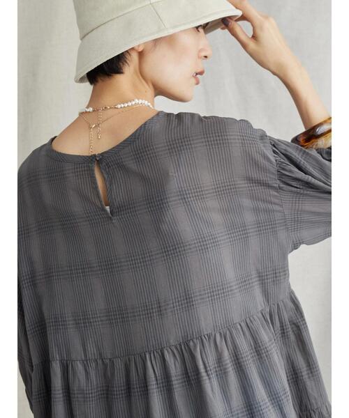 「AMERICAN HOLIC」 7分袖チュニック M ブラック レディース