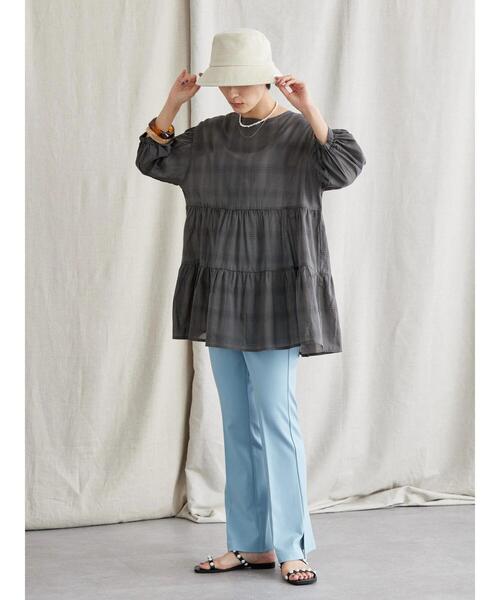 「AMERICAN HOLIC」 7分袖チュニック M ブラック レディース