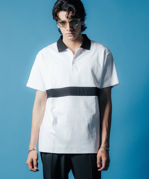 「CRIMIE」 半袖ポロシャツ M ブラック メンズ