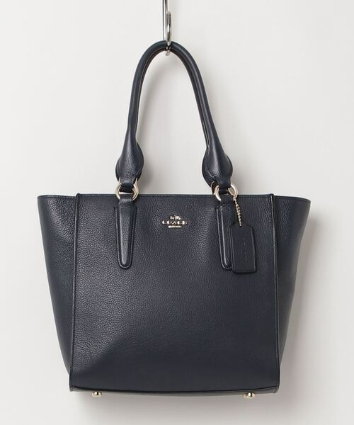 【最終値下・即購入OK】コーチ レディーストートバッグ ネイビー COACH 「COACH」 ワンポイントトートバッグ - ネイビー