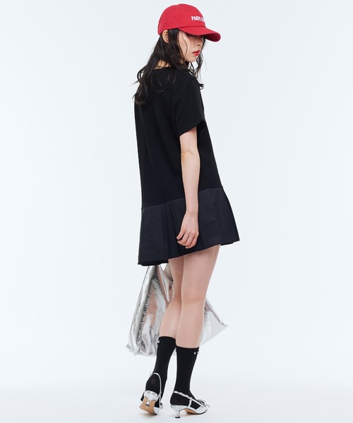 Narcissus 襟付きミニワンピース フリーサイズ Narcissus ワンピース 「Narcissus」プリーツミニワンピース