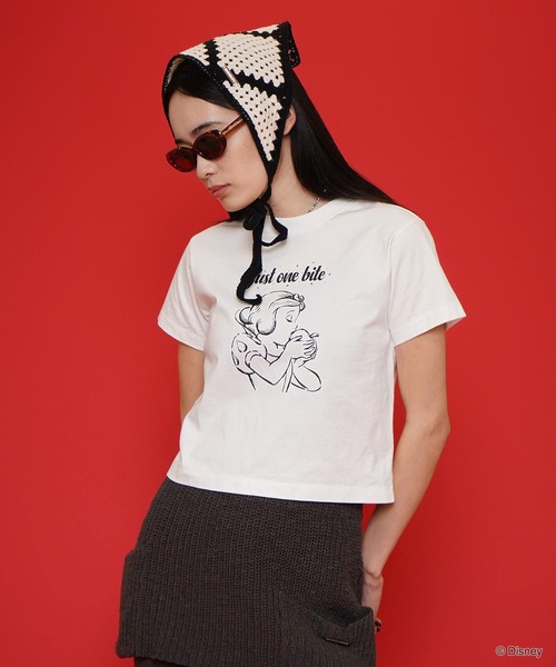 tシャツ 白雪姫/ストーンコンパクトTシャツ レディース