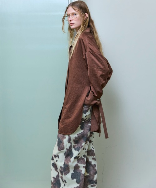 MAISON SPECIAL（メゾンスペシャル） ブラウス シャツ 2way Satin