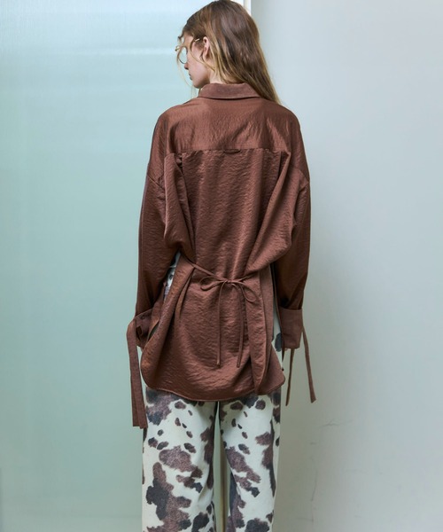 MAISON SPECIAL（メゾンスペシャル） ブラウス シャツ 2way Satin