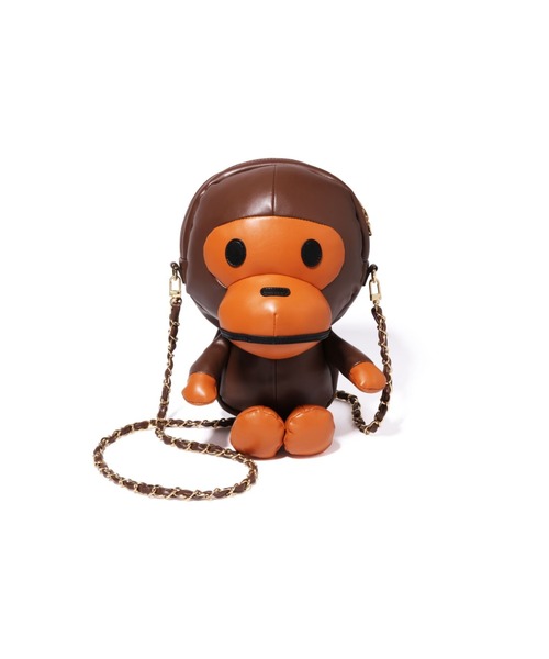 A Bathing Ape ショルダーバッグ ブラウン APE HEAD SHOULDER BAG（ショルダーバッグ）｜A BATHING APE（ア