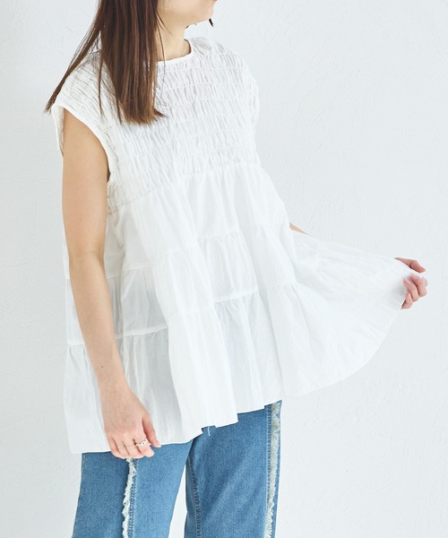 「pairmanon」 ノースリーブチュニック FREE ホワイト レディース_画像4