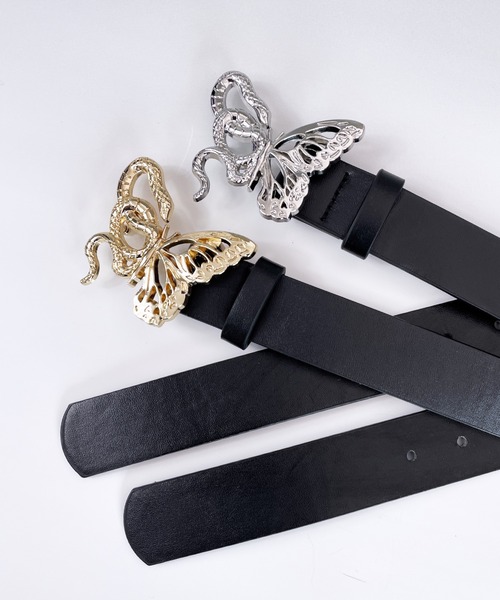 ベルト スネーク バタフライ バックル 90's レトロ ベルト レディース メンズ | Candlestick | 03