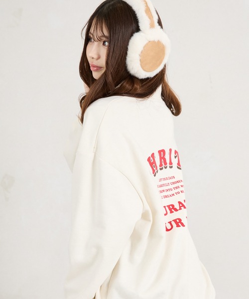 shrita（シュリータ） トレーナー ハーフジップチュニックプルオーバー