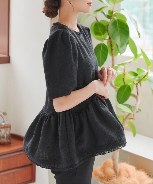 「KOBE LETTUCE」 半袖ブラウス M ホワイト レディース_画像3