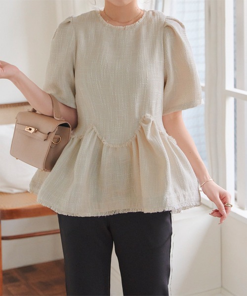 「KOBE LETTUCE」 半袖ブラウス M ホワイト レディース_画像5