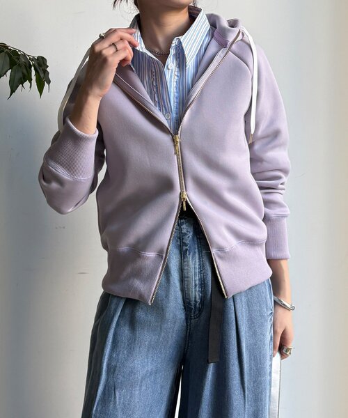 DouDou（ドゥドゥ） パーカー プラムダンボールジップフーディー