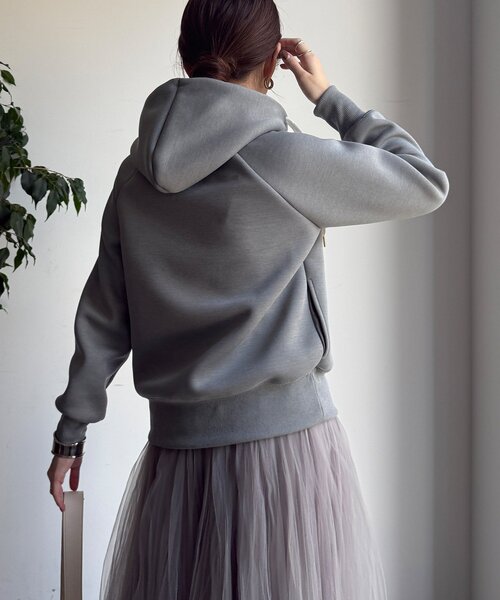 DOUDOU プラムダンボールジップフーディ DouDou（ドゥドゥ） パーカー