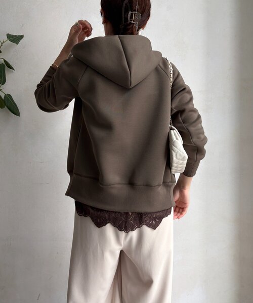 DouDou（ドゥドゥ） パーカー プラムダンボールジップフーディー